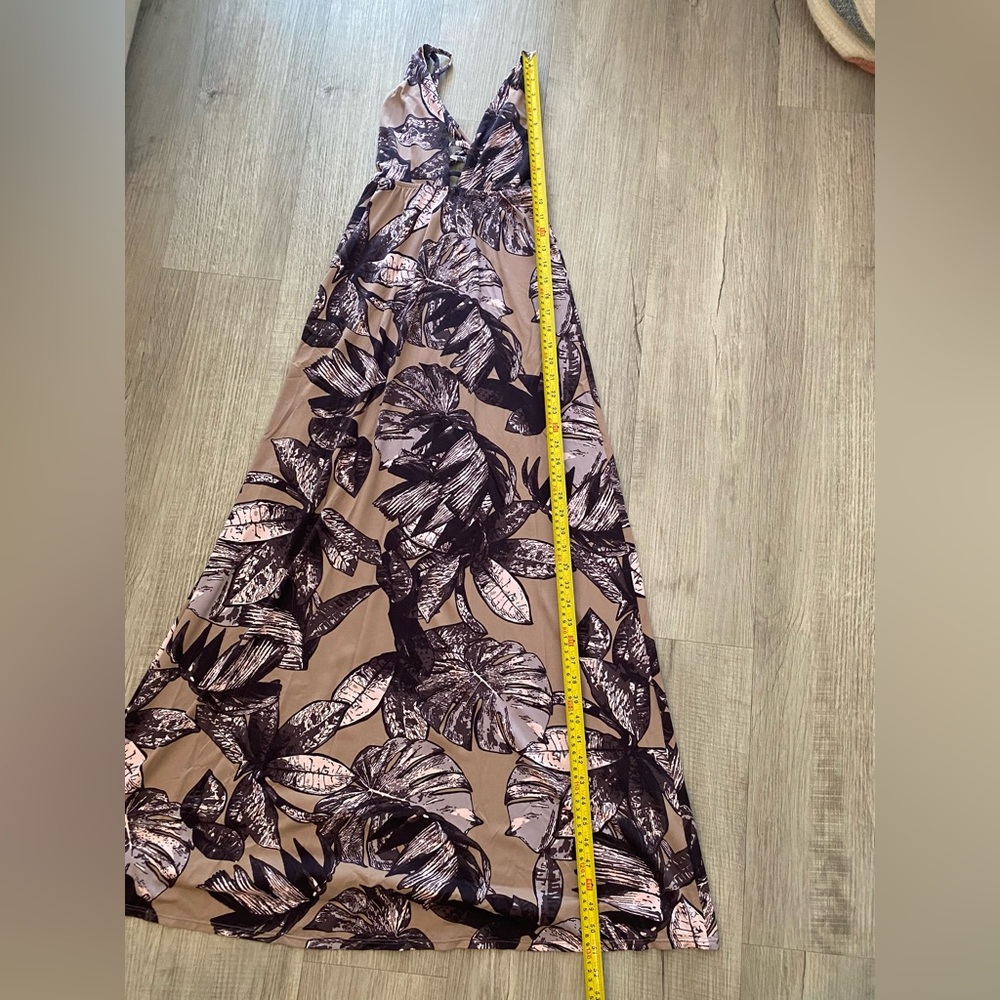 Maaji Strap Back Resort Maxi Dress Beach Bound Print Tropical Cruise - Size S - Picture 9 of 10